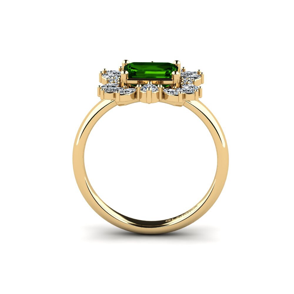 Green Tourmaline Engagement Ring Hram