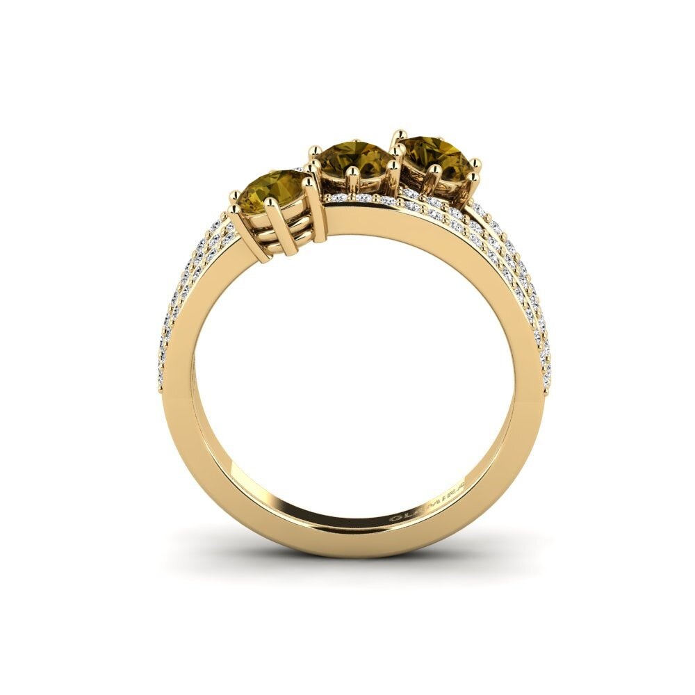 Brown Zircon Engagement Ring Mojec