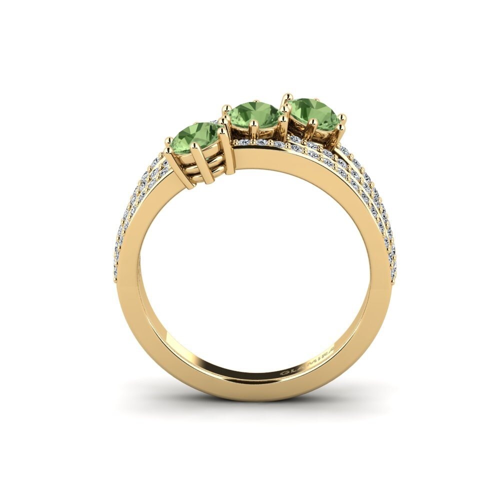Green Sapphire Engagement Ring Mojec