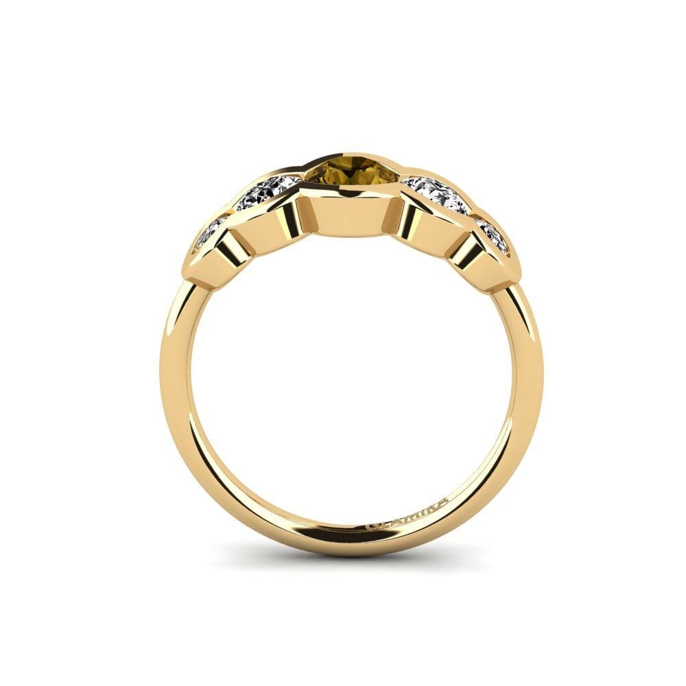 Brown Zircon Engagement Ring Odell