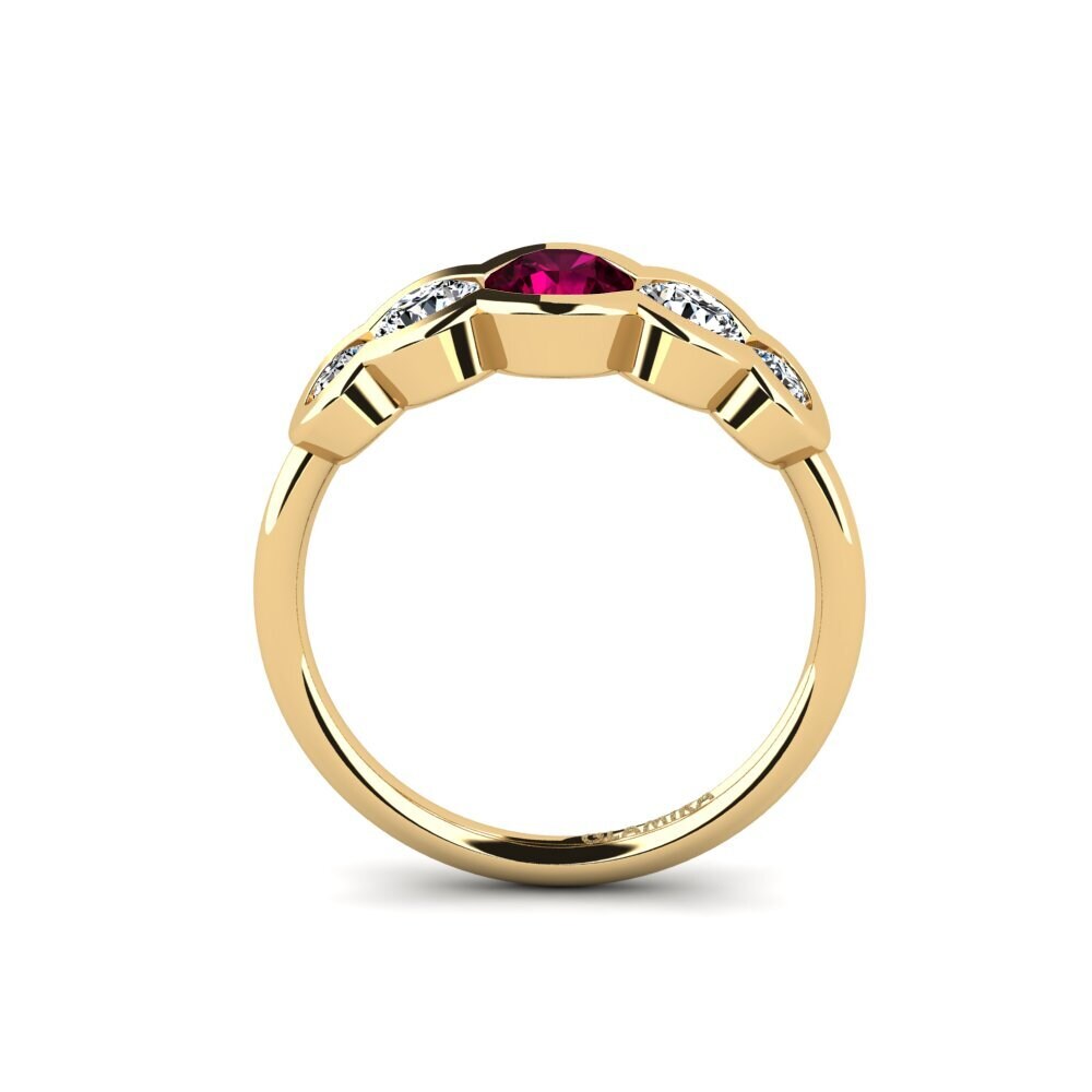 Rhodolite Garnet Engagement Ring Odell