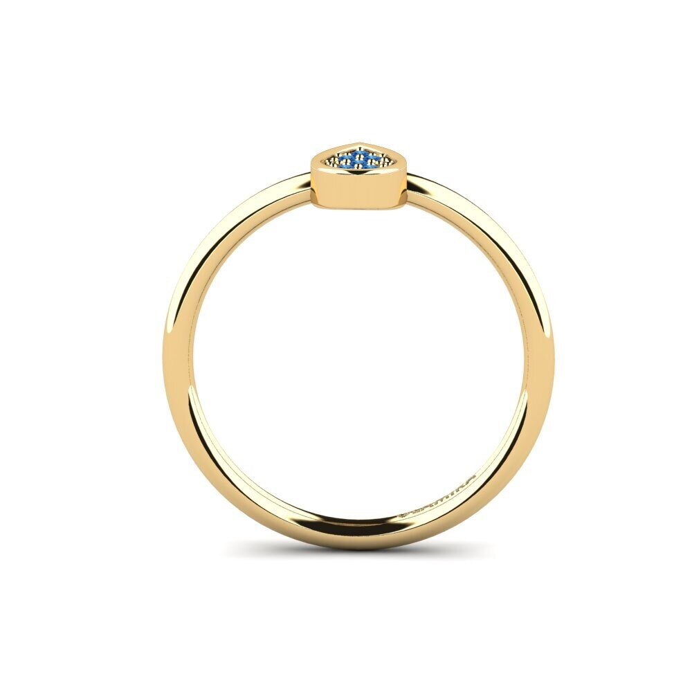 Circonita Azul Oscuro Anillo de compromiso Roneld