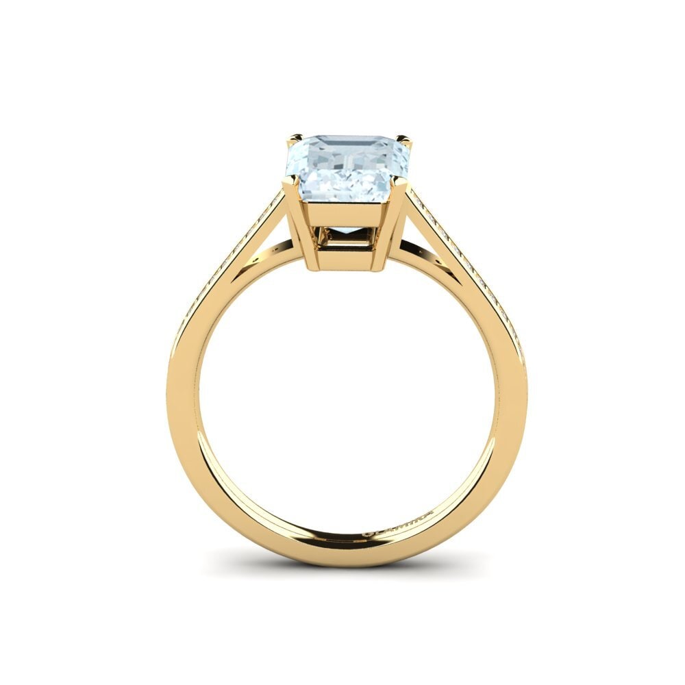 Aquamarine Engagement Ring Subtend - 2.68 crt