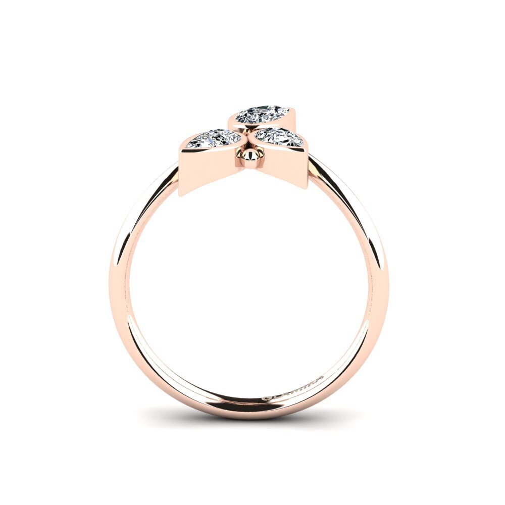 18ct Rose Gold Engagement Ring Tribo
