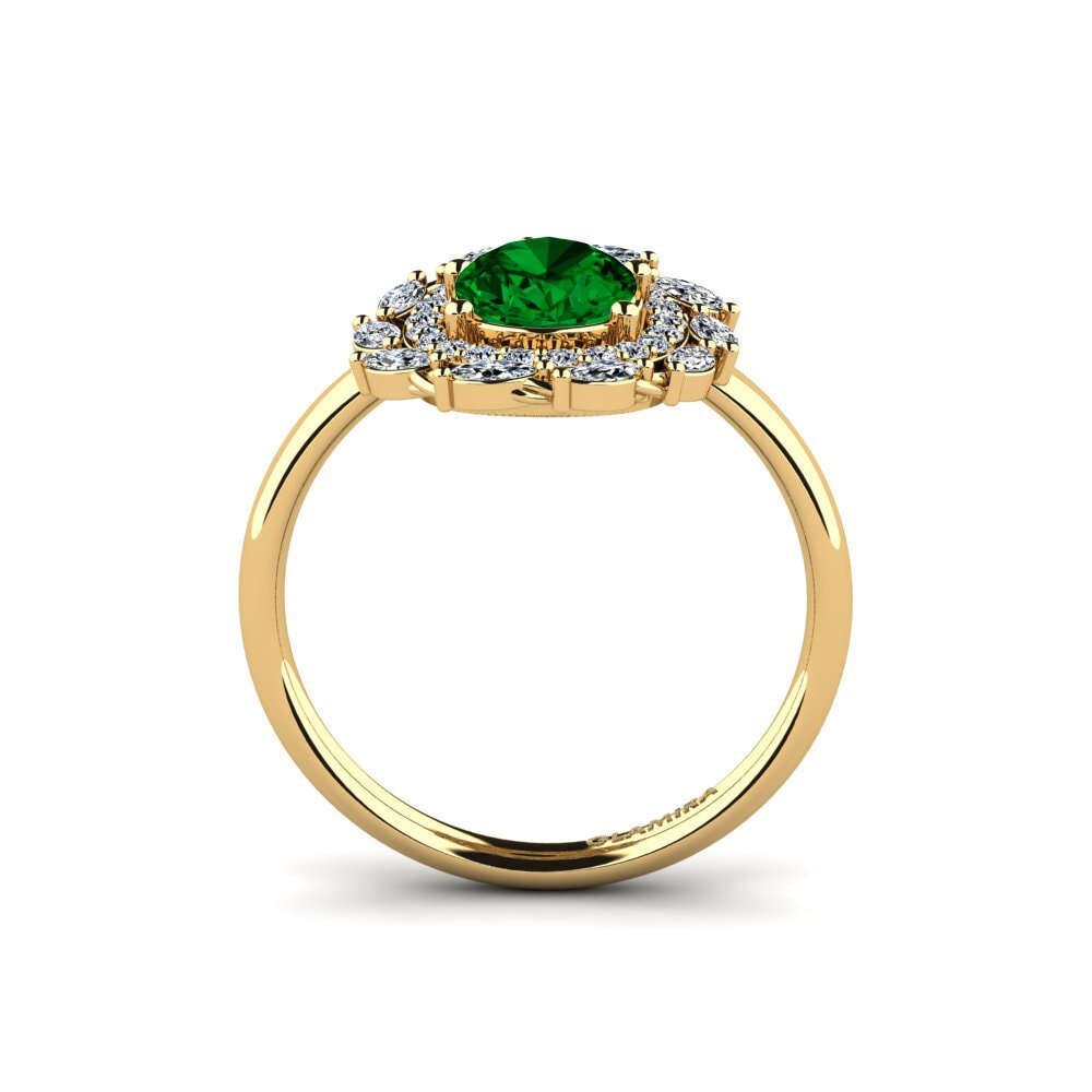 Green Zirconia Engagement Ring Vesphi