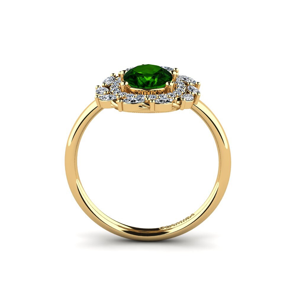 Green Tourmaline Engagement Ring Vesphi