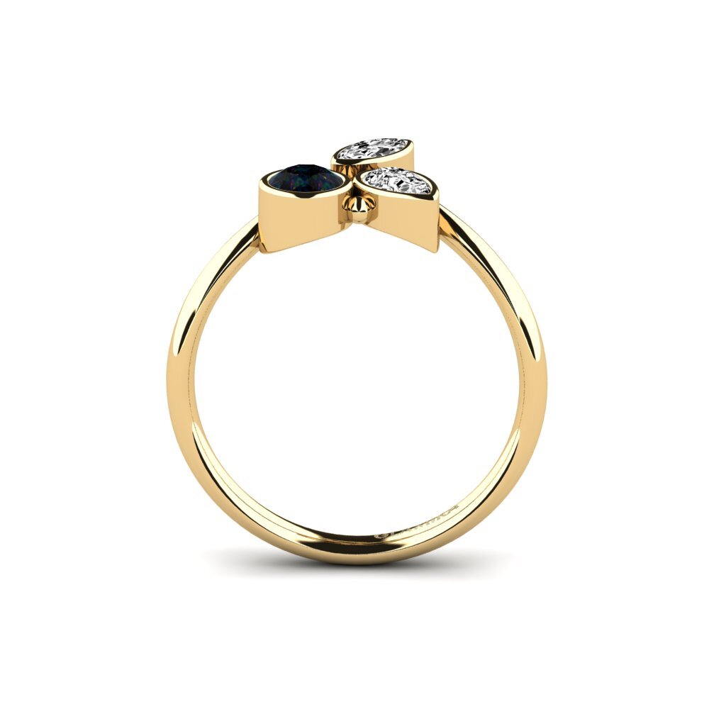 Black Opal Engagement Ring Bayloyri