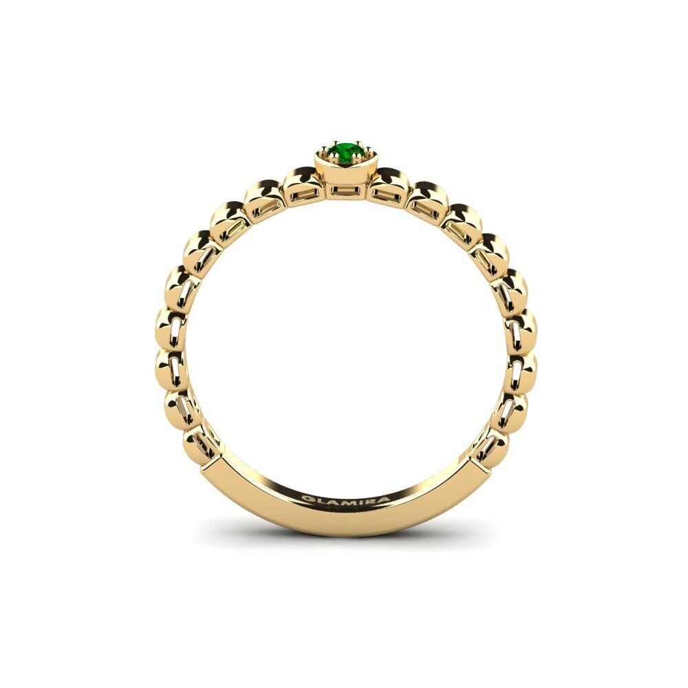 Green Zirconia Engagement Ring Capsowo