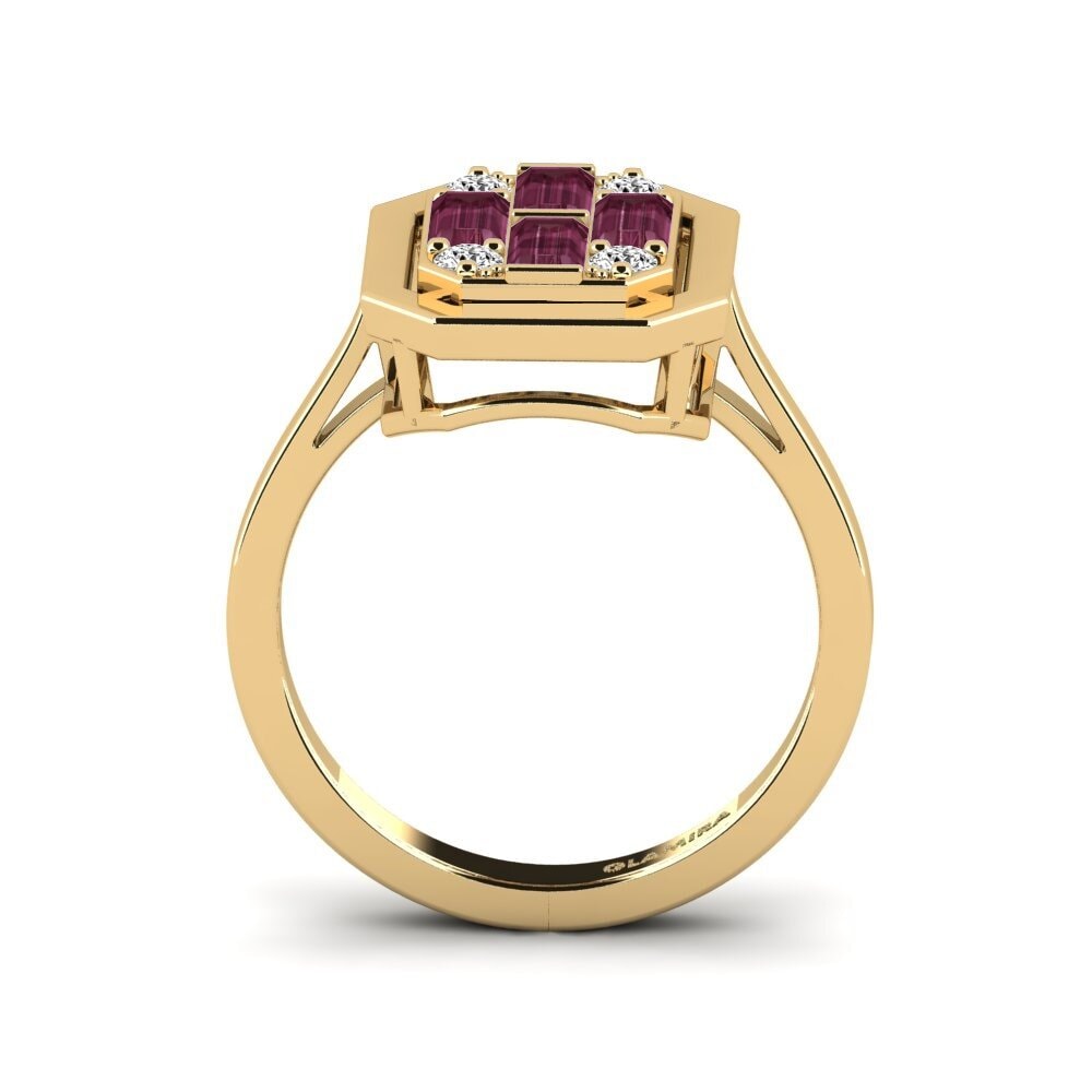 Granate Rhodolite Anillo de compromiso Corfa