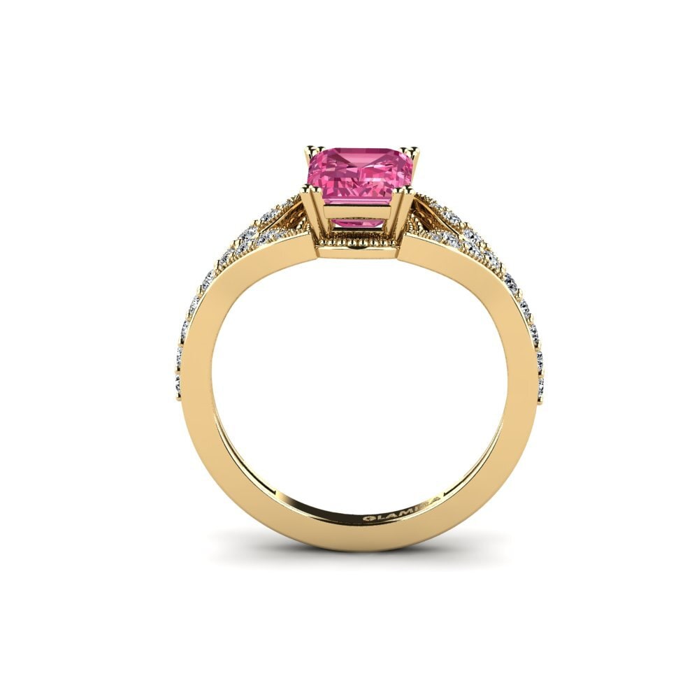 Pink Tourmaline Engagement Ring Crunla
