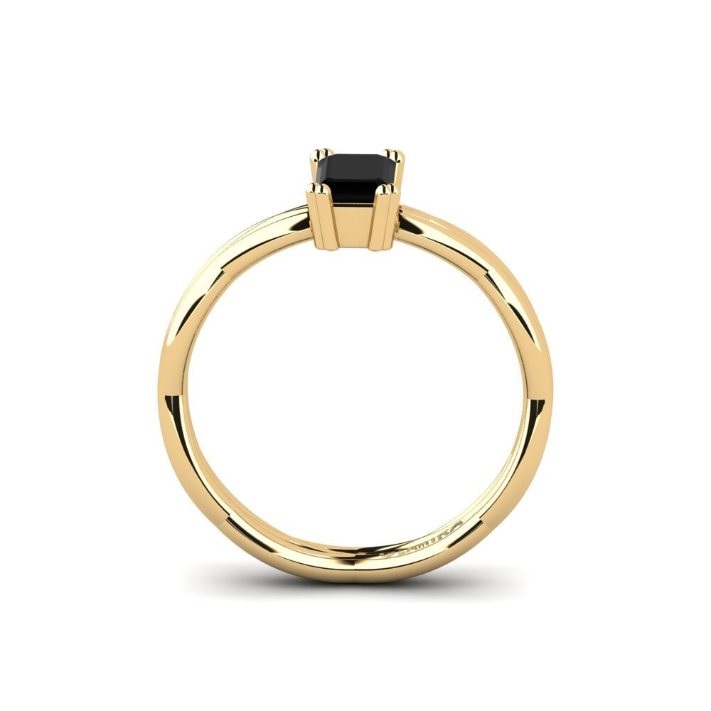 Black Onyx Engagement Ring Emarol