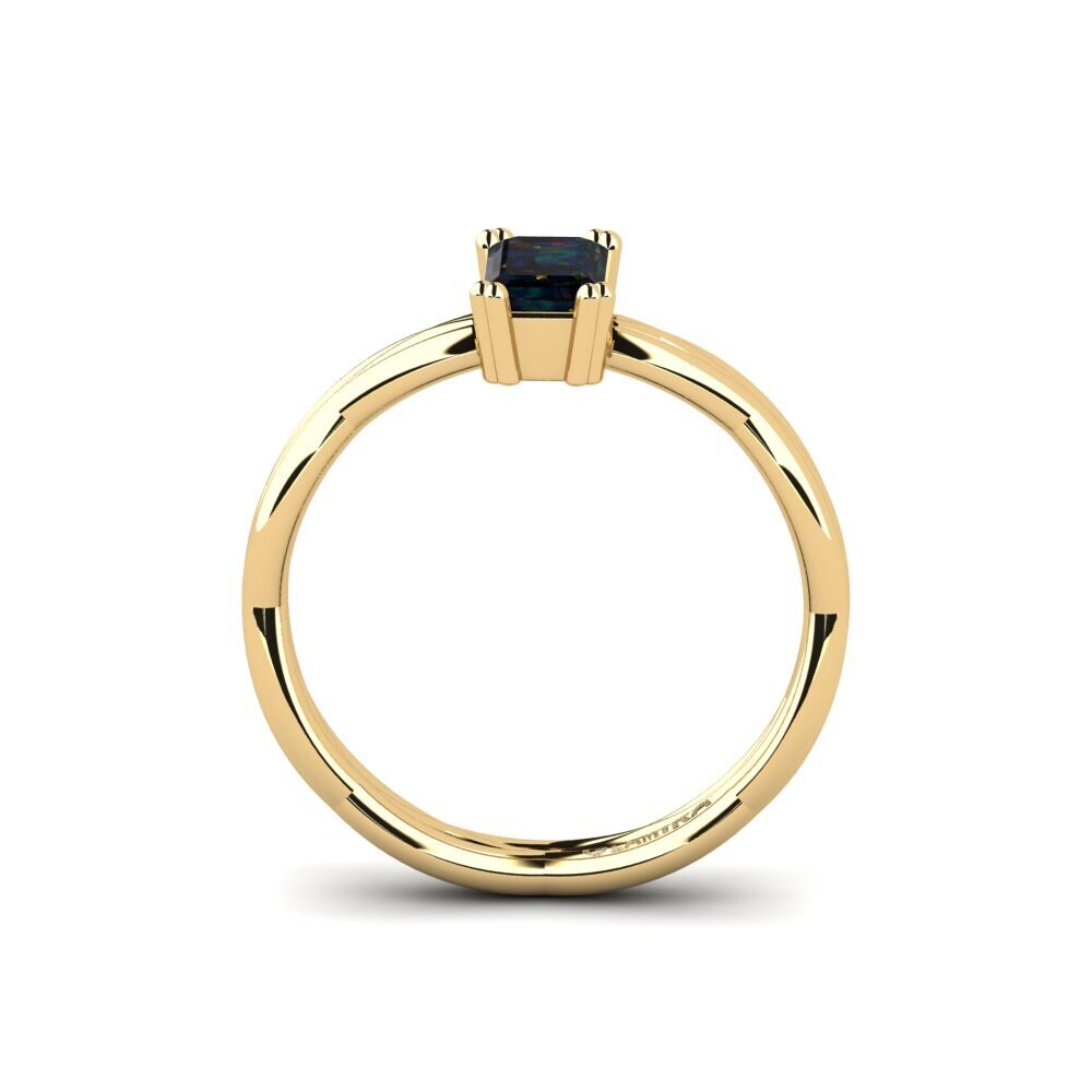 Black Opal Engagement Ring Emarol