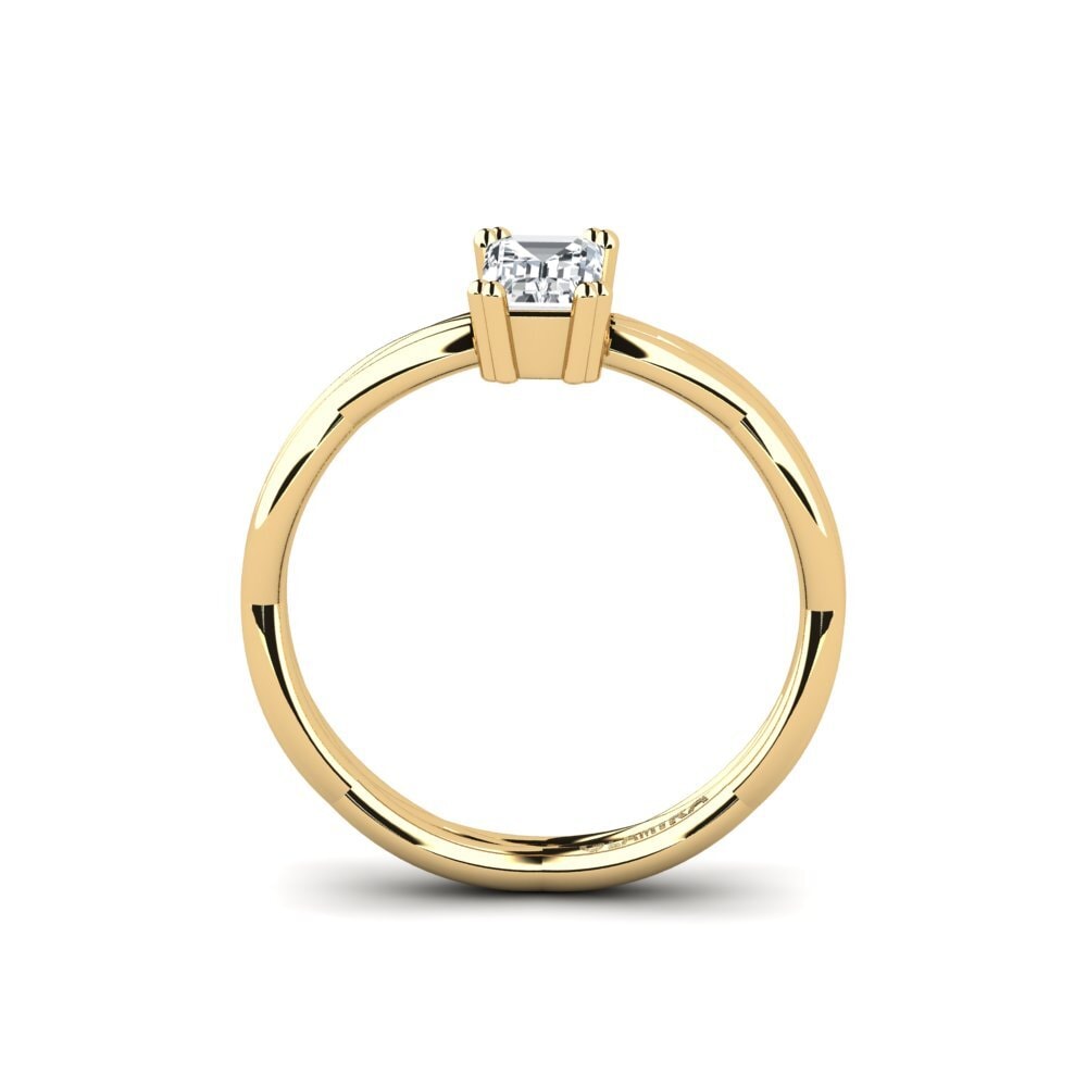 Circón Blanco Anillo de compromiso Emarol