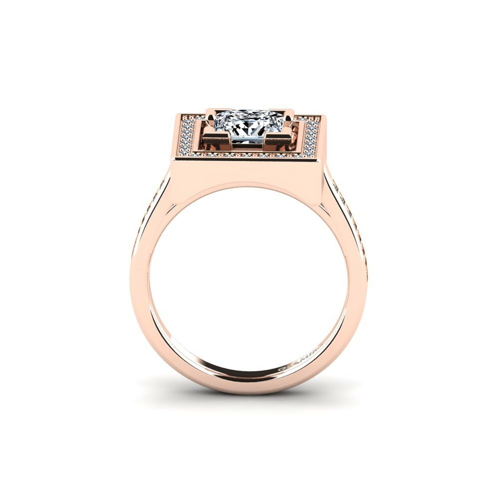 Rotgold 750 Prinzess Verlobungsring Lurrho