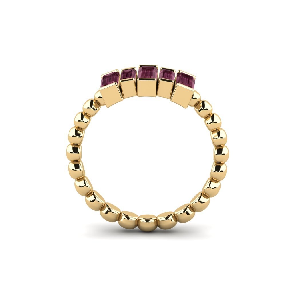 Granate Rhodolite Anillo de compromiso Nounours