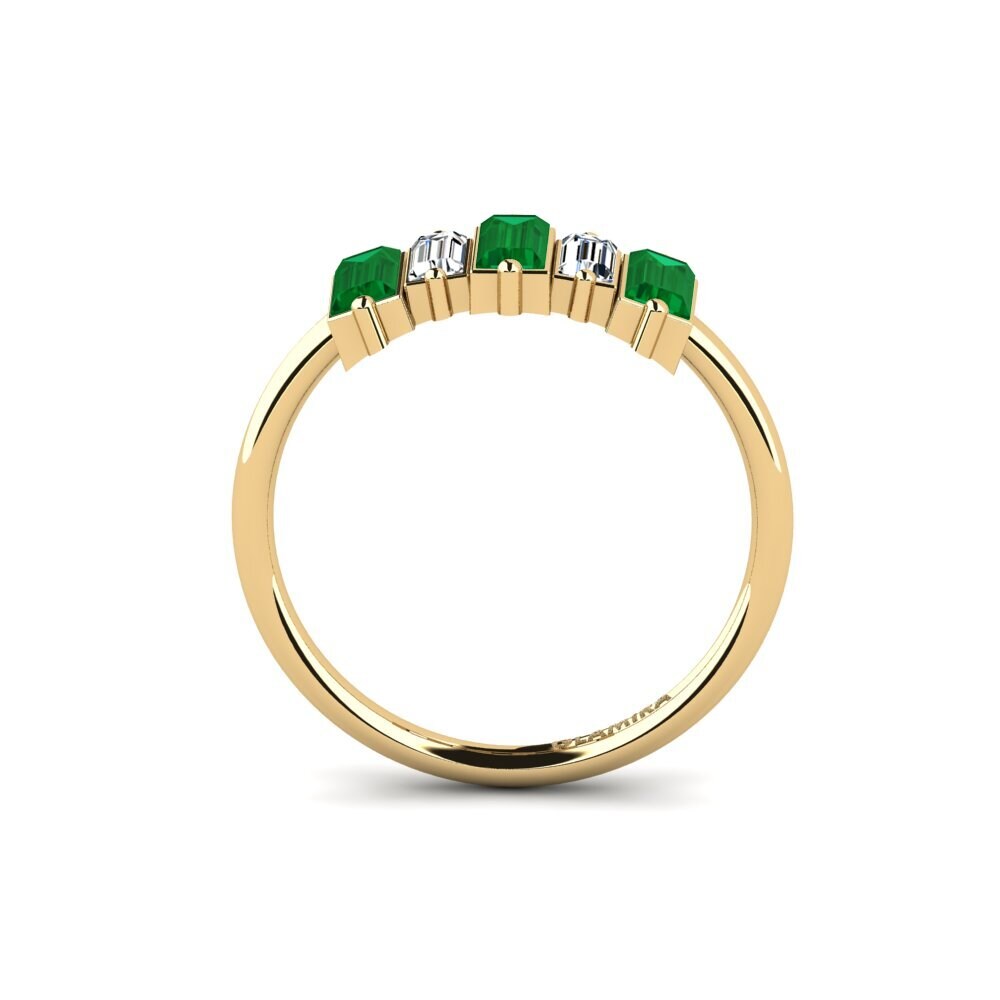 Green Zirconia Engagement Ring Pegbo