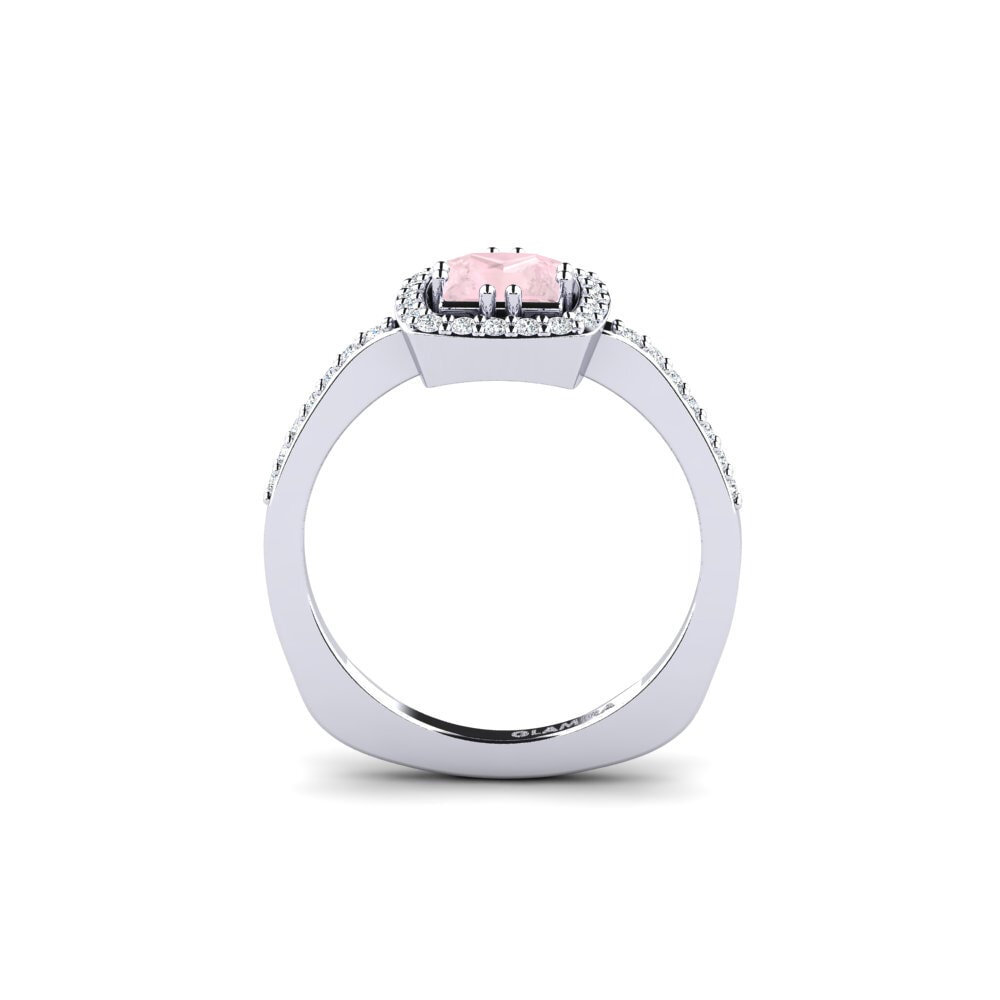 Rose Quartz Engagement Ring Sharix