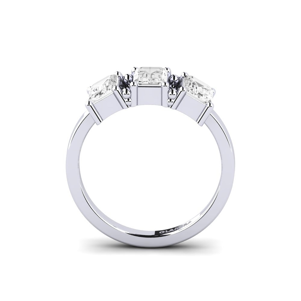 Zafiro blanco Anillo de compromiso Sinoyas