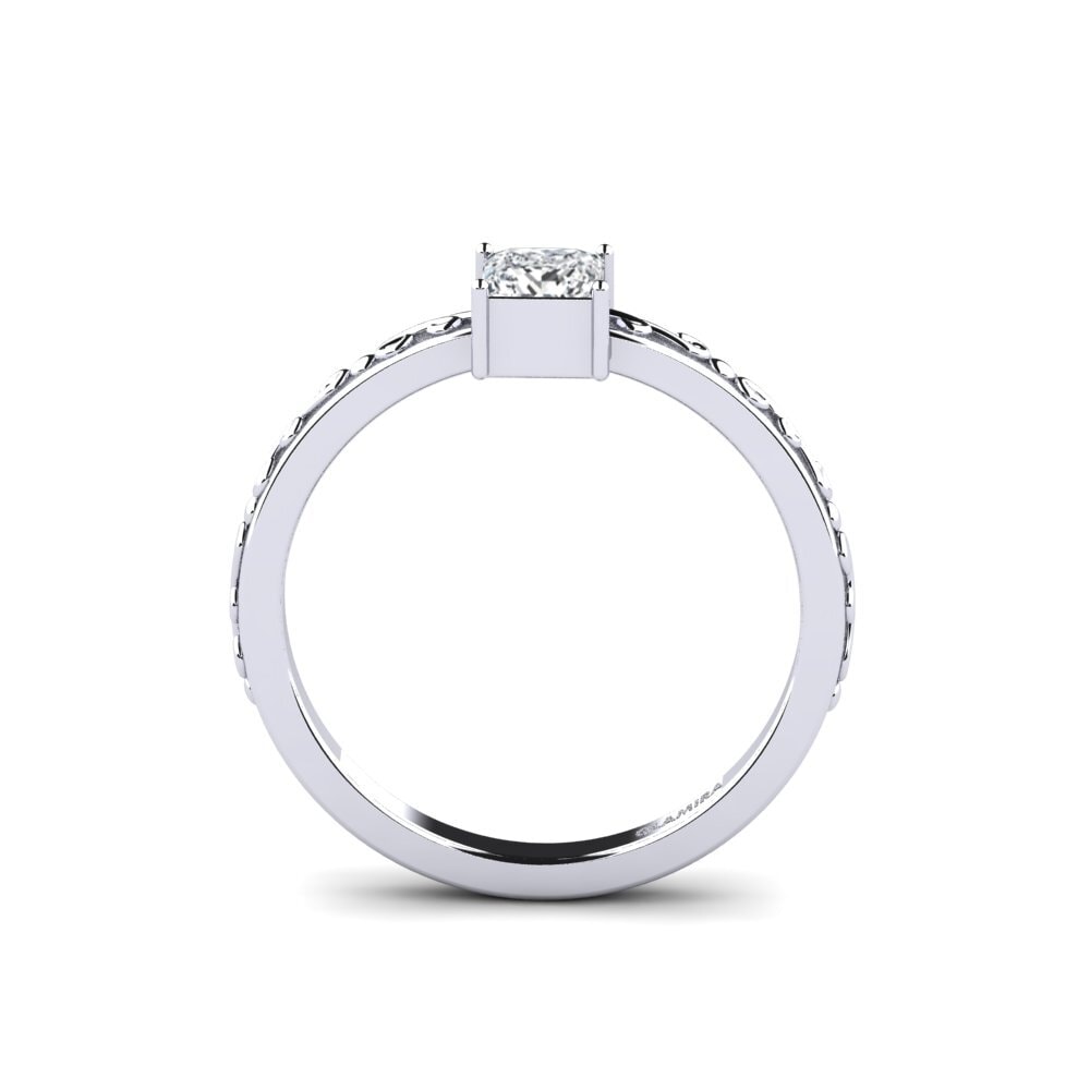 Circón Blanco Anillo de compromiso Soulas