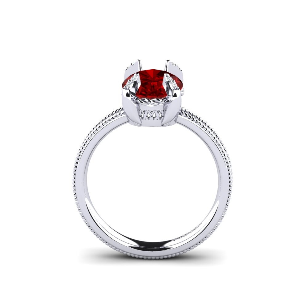 Oval Ruby (Lab Created) Engagement Ring Speen