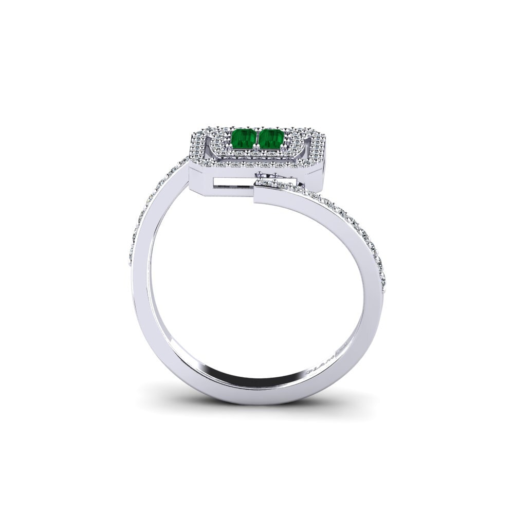 Green Zirconia Engagement Ring Stumpage