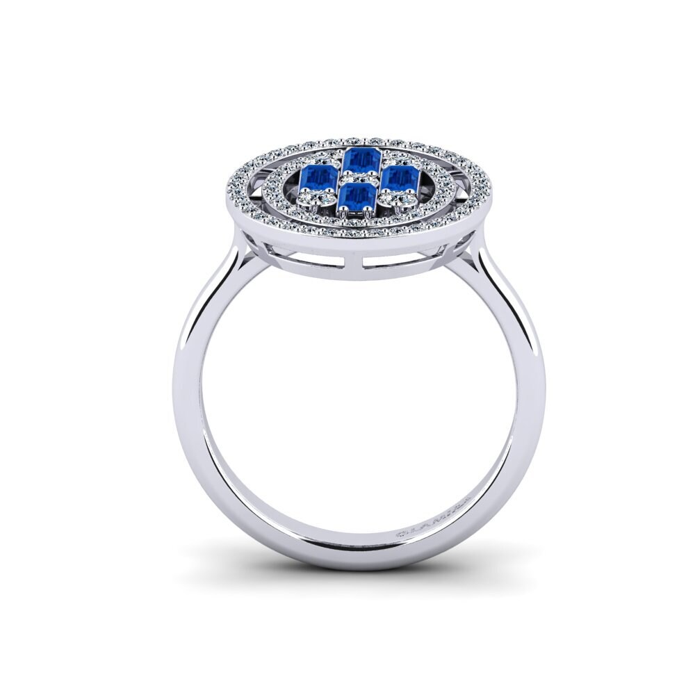 Dark Blue Zirconia Engagement Ring Subscheme