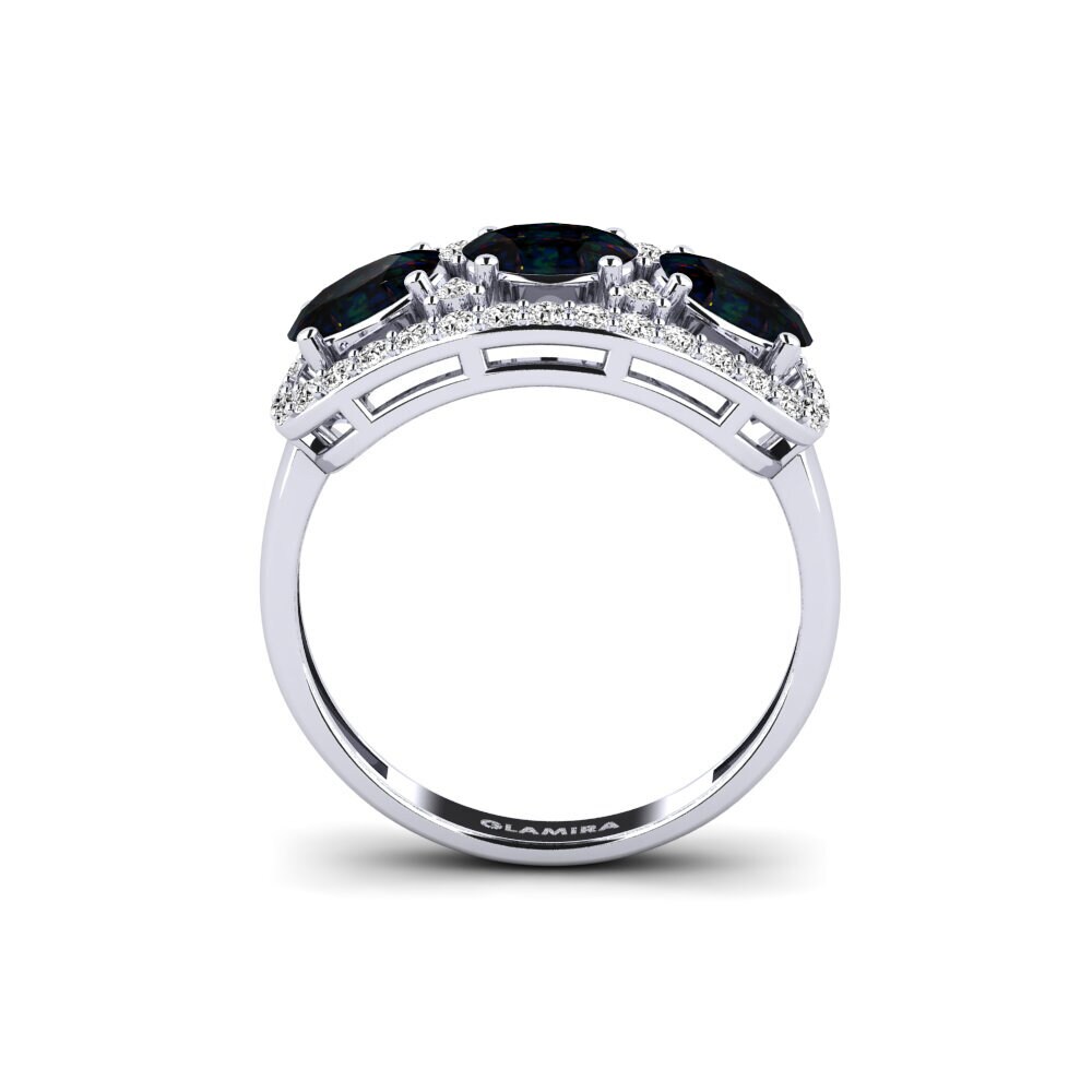 Black Opal Engagement Ring Sukab