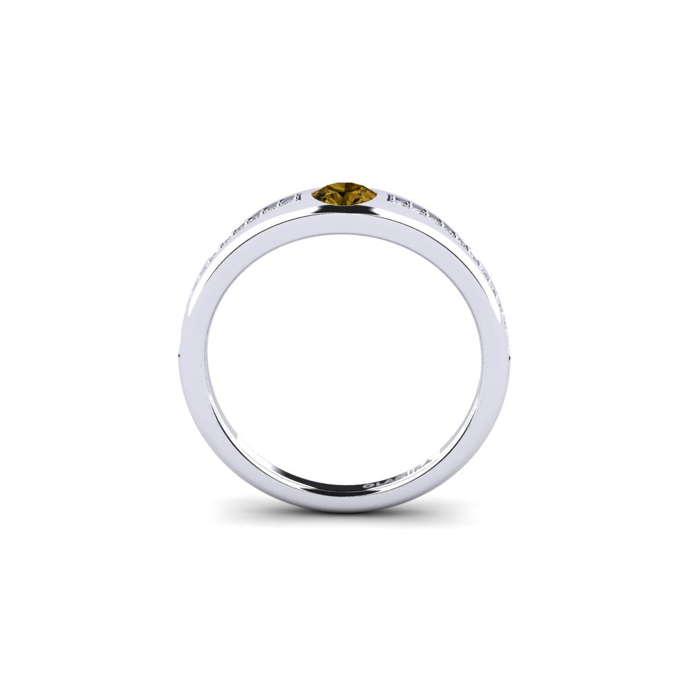 Circón Marrón Anillo de compromiso Thuyyet
