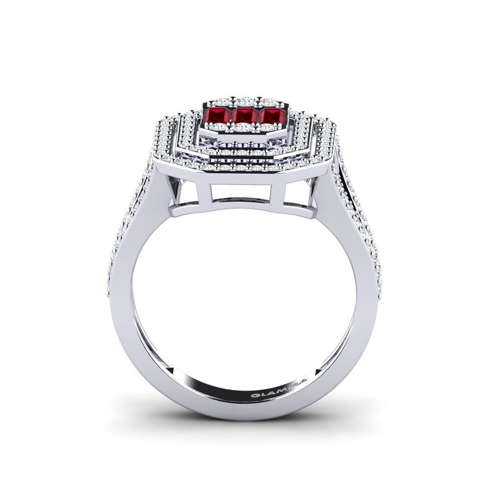 Red Zirconia Engagement Ring Unshirked