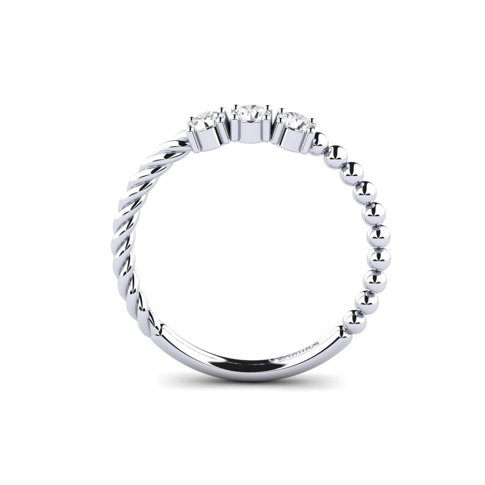 Zafiro blanco Anillo de compromiso Wersa