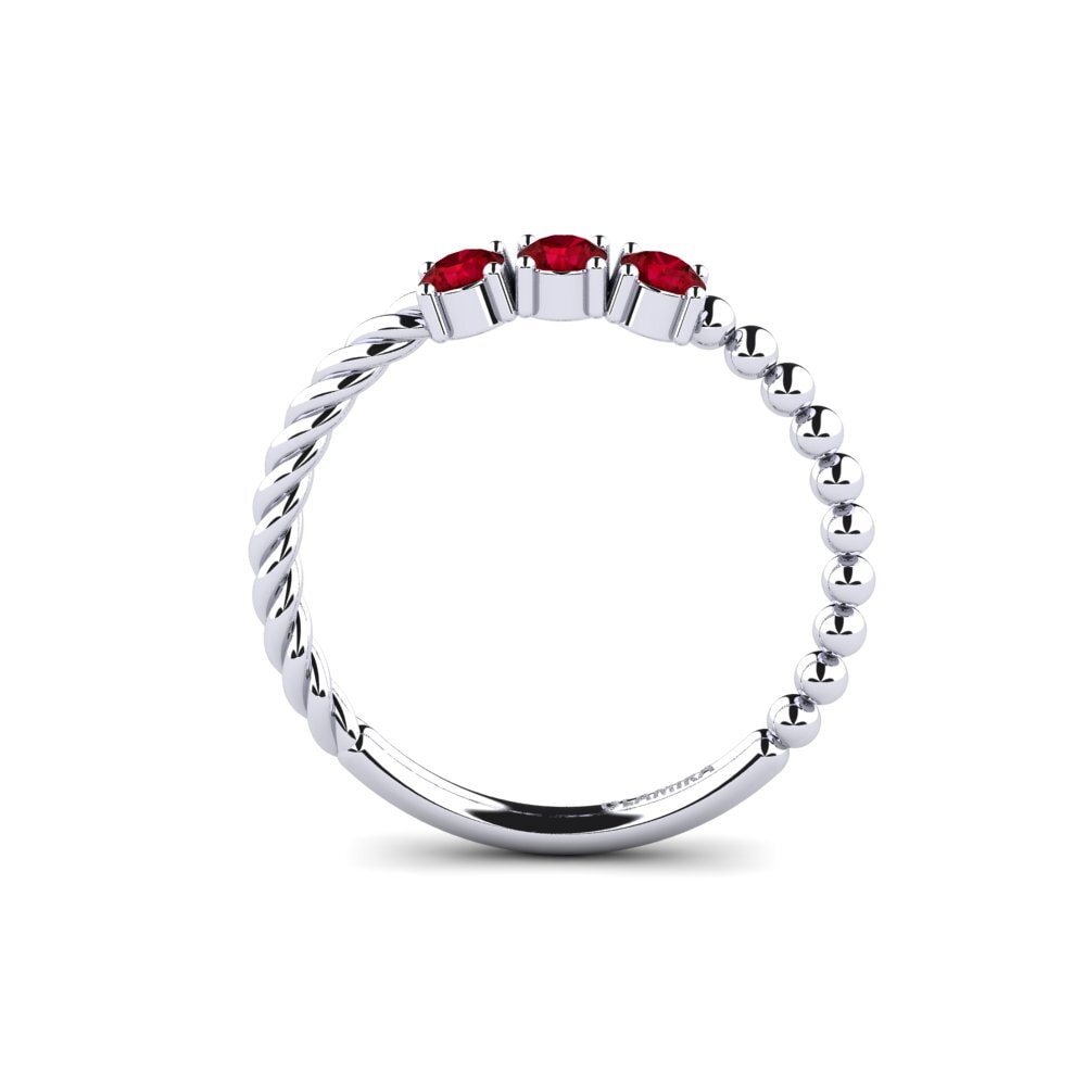 Red Zirconia Engagement Ring Wersa