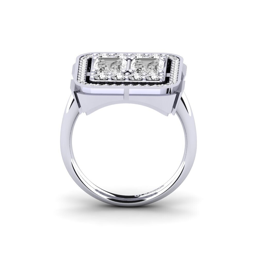 White sapphire Engagement Ring West