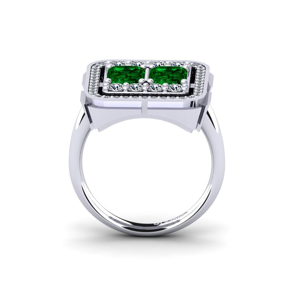 Green Zirconia Engagement Ring West
