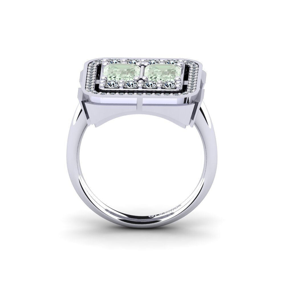 Green Amethyst Engagement Ring West