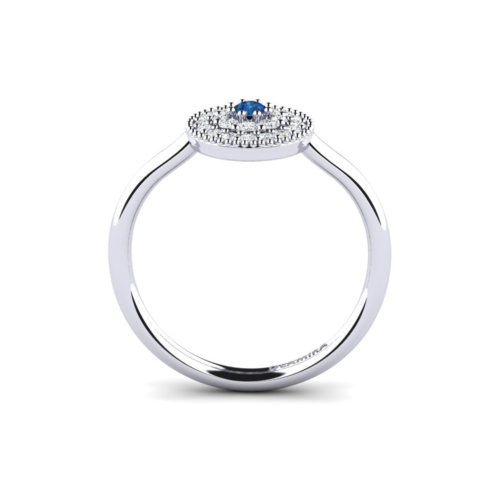 Dark Blue Zirconia Engagement Ring Whig