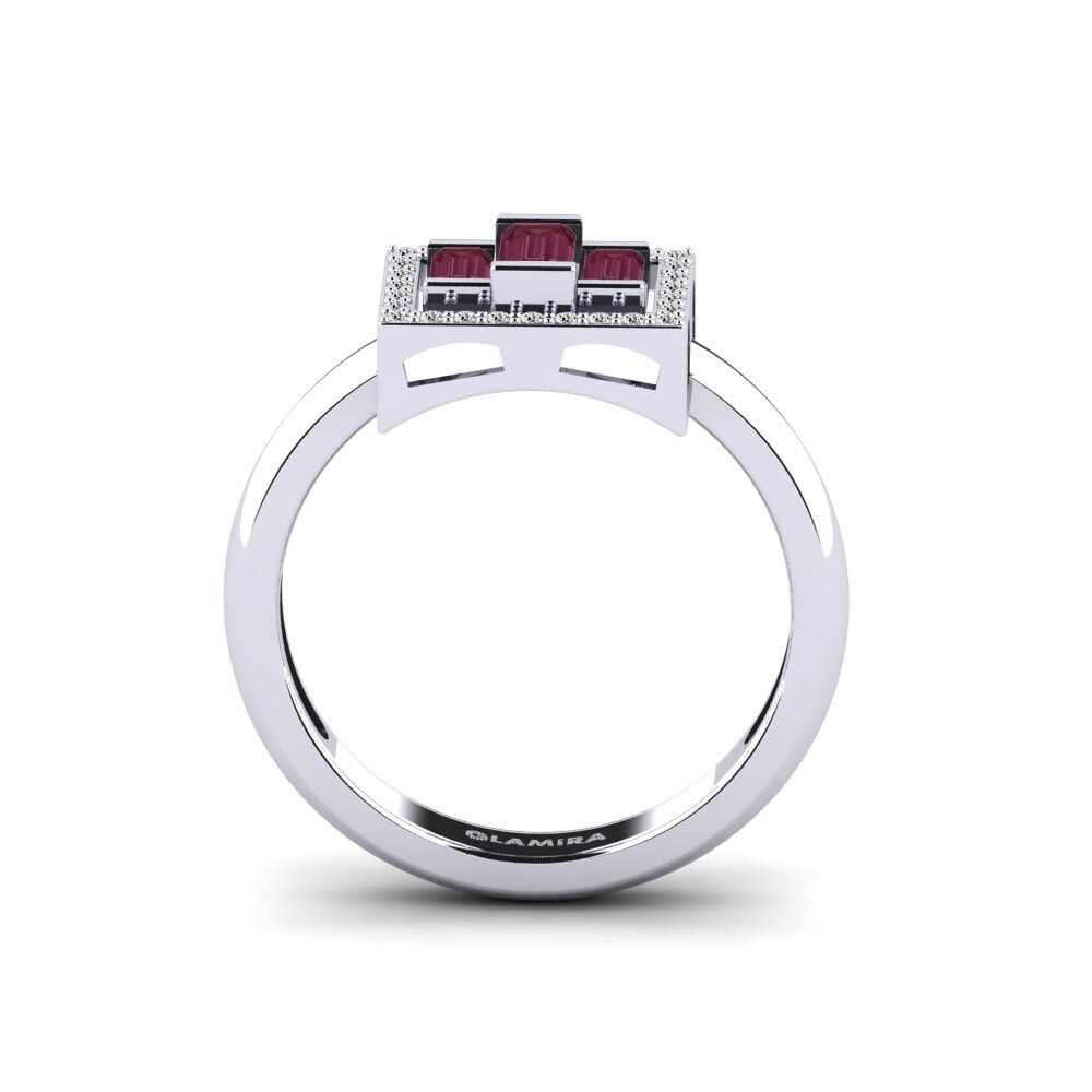Granate Rhodolite Anillo de compromiso Xuthus