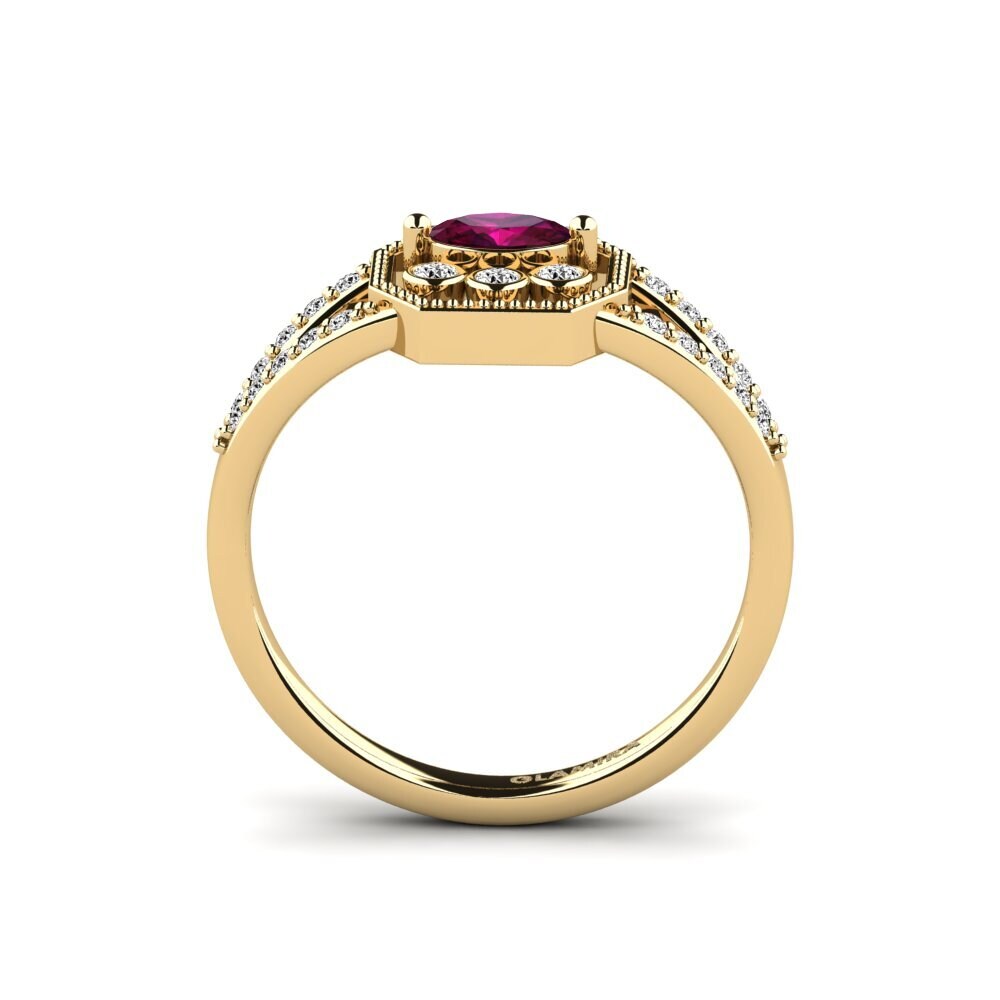 Rhodolite Garnet Engagement Ring Akeran