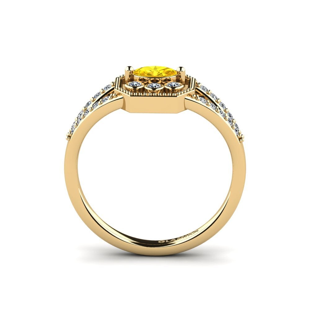 Yellow Sapphire Engagement Ring Akeran