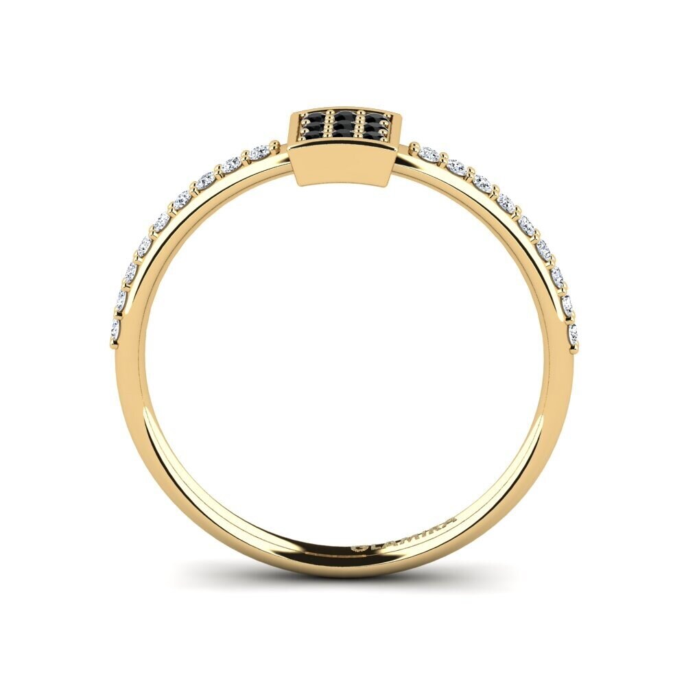 Black Sapphire Engagement Ring Apiral