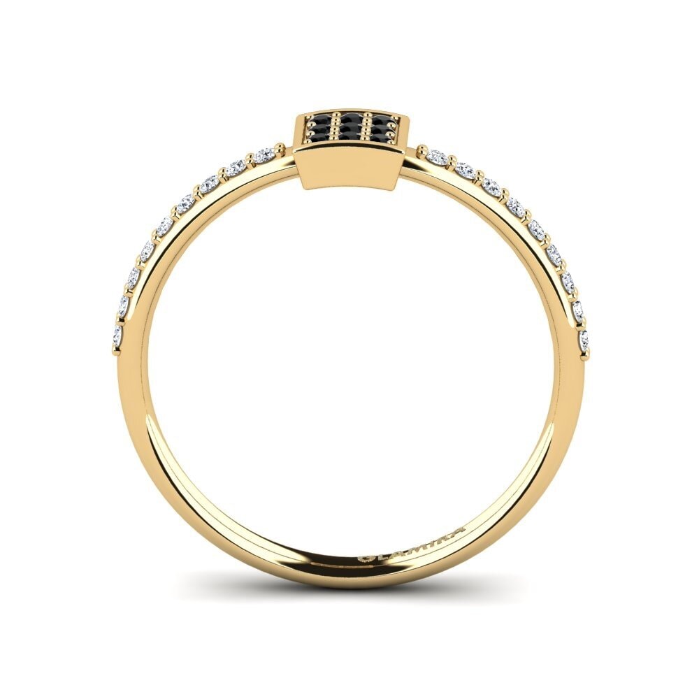 Black Diamond Engagement Ring Apiral