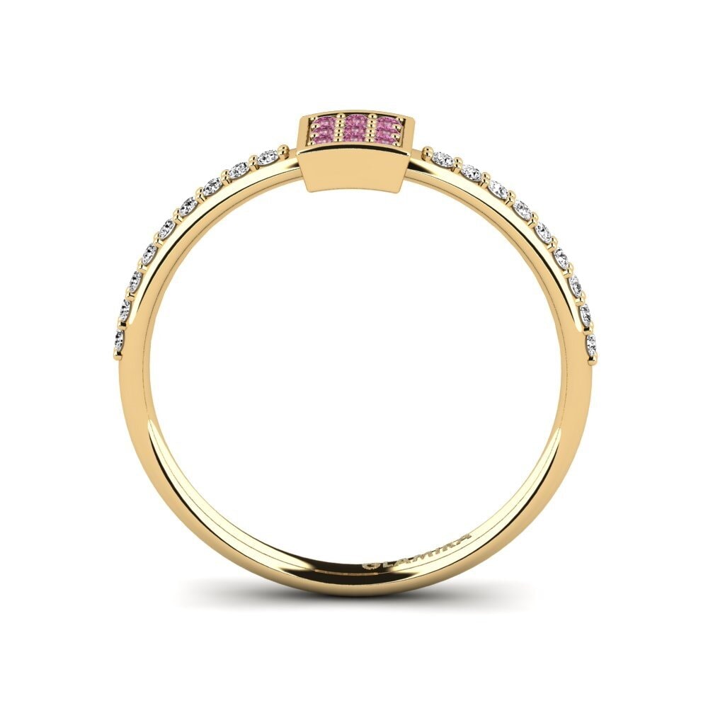 Rhodolite Garnet Engagement Ring Apiral