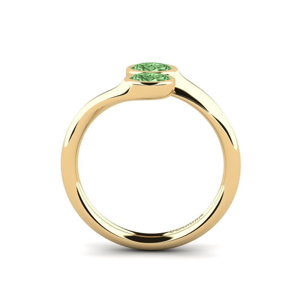Diamante Verde Anillo de compromiso Gokt