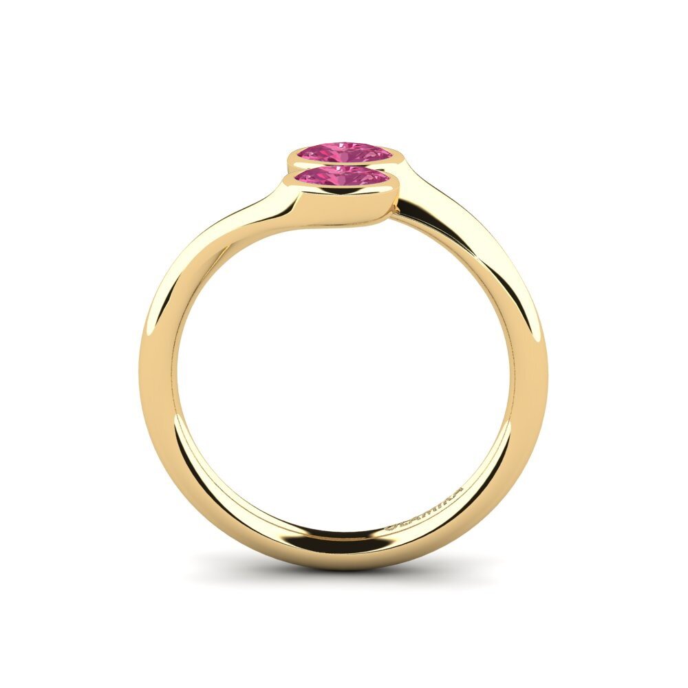 Rosa Turmalin Verlobungsring Gokt