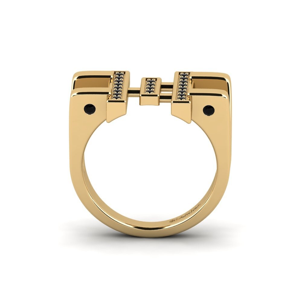 Zafiro negro Anillo Lyra