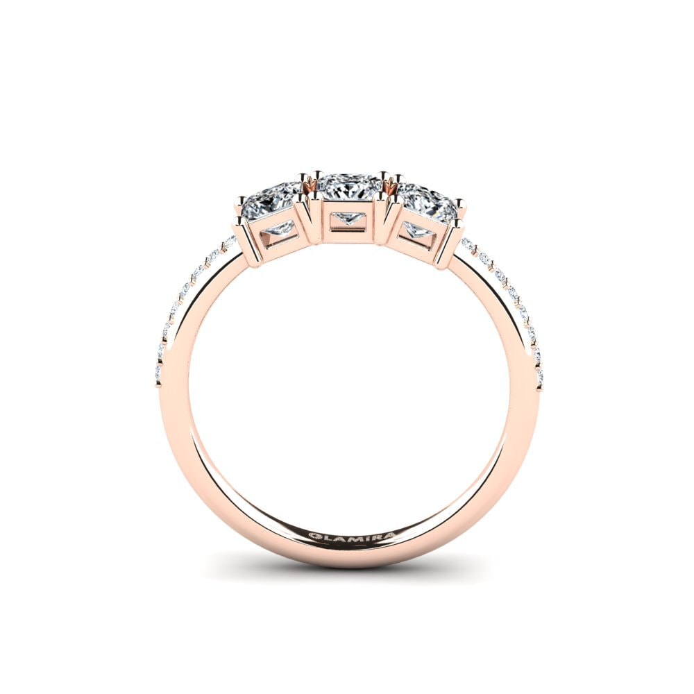 18ct Rose Gold Engagement Ring Seringue