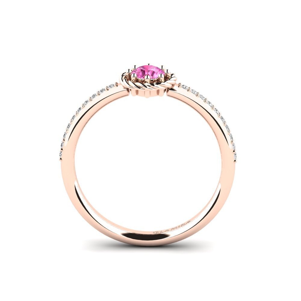 14ct Rose Gold Pink Topaz Ring Sheria