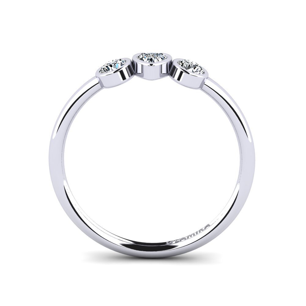 9ct White Gold Ring Unbowled