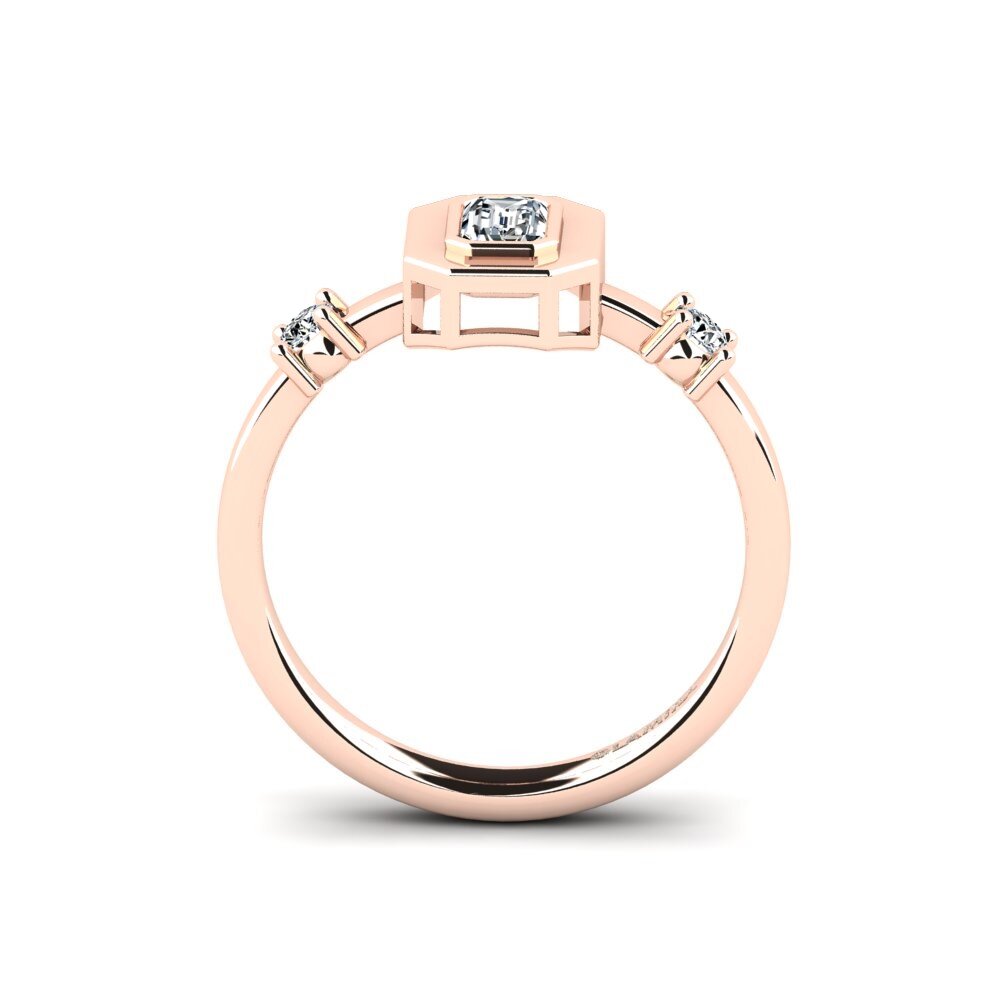 14K Rood Goud Smaragd Ringen Vaetild