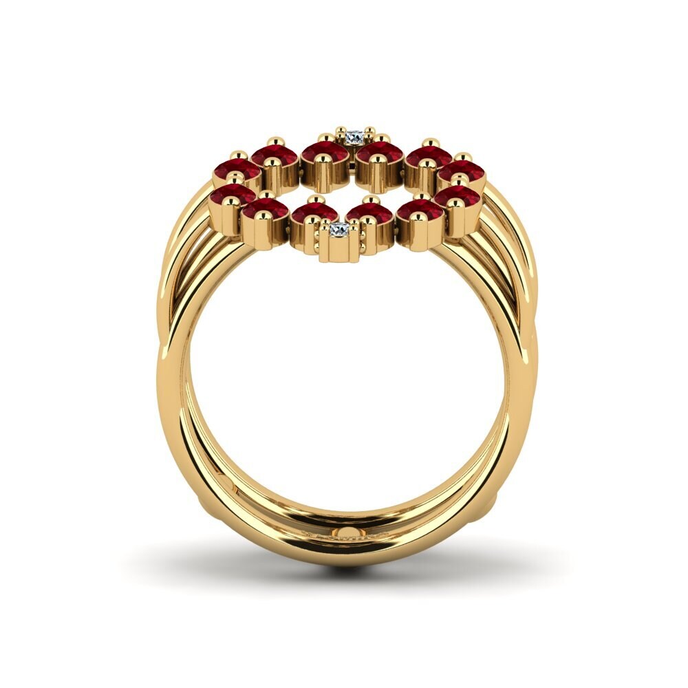 Red Zirconia Engagement Ring Wrem