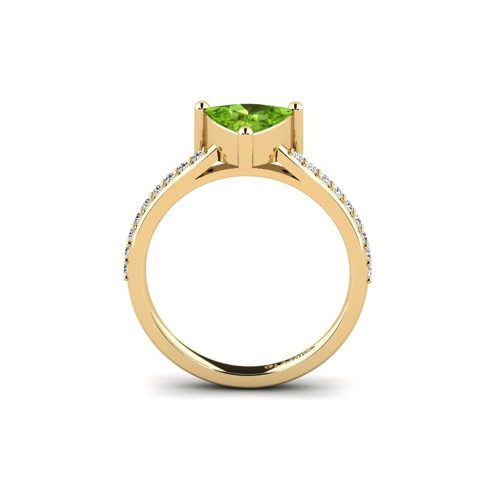 Trillion Peridot Engagement Ring Frec - Trillion